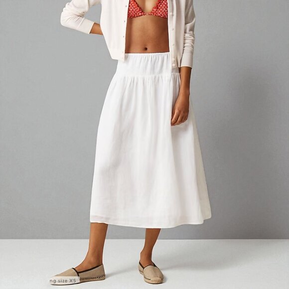 J. Crew Side-tie skirt in ramie Size Medium - Picture 1 of 10